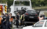 Une voiture impliquée dans un accident qui a fait quatre morts, dont trois policiers, le 21 mai 2023 près de Lille