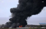 Feu dans un entrepôt au Port 