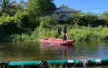 expérimentation de barrage flottants à l'hermitage 