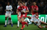 Le Racing 92 concède un essai au demi de mêlée toulousain Antoine Dupont en Coupe d'Europe, le 31 mars 2019 à Paris La Défense Arena