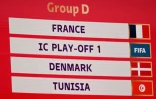 Les adversaires de l'équipe de France dans le groupe D à l'issue du tirage au sort du Mondial qatari à Doha, le 1er avril 2022