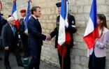 Le président français Emmanuel Macron durant une cérémonie d'hommage à des résistants, à Caen, le 5 juin 2019
