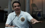 Le gouverneur de l'Etat de New York Andrew Cuomo le 27 mars 2020 dans la métropole américaine
