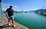 Bruce Nelson, dont la famille détient la marina du lac Mead depuis des années, dans l'Etat du Nevada, aux Etats-Unis, le 21 août 2026