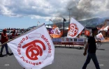 Rassemblement contre la réforme des retraites devant la CGSS de Saint-Denis le 16 janvier 2020