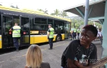 controle gendarmerie à la gare routière de saint-paul