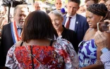 manifestation lors de la visite d'Elisabeth Borne à Saint-Pierre vendredi 12 mai