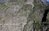 Route de Cilaos fermée vue du ciel
