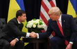 Les présidents ukrainien Volodymyr Zelensky et américain Donald Trump mercredi à New York le 25 septembre 2019 lors de l'Assemblée générale de l'ONU