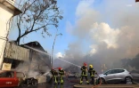 Maison en feu, incendie, Saint-Denis, pompiers, flammes, AMDR
