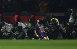 Khvicha Kvaratskhelia explose de joie après son premier but avec Paris le 7 février 2025 contre Monaco au Parc des Princes 