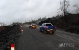 Route des laves : le brise-roche s'attaque à la lave refroidie, les travaux de reconstruction de la RN2 démarrent ce lundi 