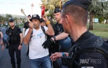 manifestations pendant la visite de Borne 