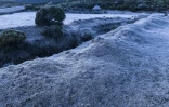 givre sur la route du volcan
