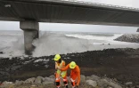 Eliakim la houle sur la route du Littoral cahntier de la NRL
