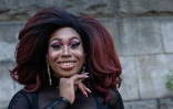 La drag queen Zarria Van Wales Powell Ă la Harlem Pride, Ă New York