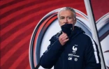 Le sélectionneur de l'équipe de France, Didier Deschamps, lors d'un entraînement, le 30 mars 2021 à Sarejevo, à la veille du match de qualifications pour le Mondial-2022 contre la Bosnie-Herzégovine