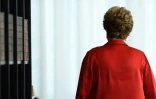 La présidente brésilienne suspendue de ses fonctions Dilma Rousseff, lors d'une rencontre avec des journalistes étrangers, au palais présidentiel Alvorada, à Brasilia, le 18 août 2016