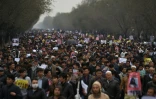 Des milliers d'Afghans battent le pavé le 11 novembre 2015 à Kaboul pour dénoncer les violences dont sont victimes les Hazaras