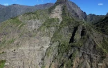 Route de Cilaos fermée vue du ciel