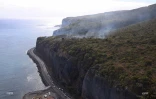 Incendie sur la route du littoral