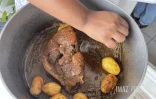 Lo gou mon péi: Rôti porc pommes de terre avec superkafrine