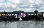 Photo fournie par le ministère équatorien de la Défense ,le 15 juillet 2026, montrant des soldats américains participant à des opérations de contrôle naval à San Lorenzo, dans la province d'Esmeraldas, à la frontière nord de l'Équateur