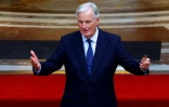 Le Premier ministre Michel Barnier à Matignon, lors de la passation de pouvoir, le 5 septembre 2024, à Paris ( POOL / STEPHANE DE SAKUTIN )