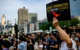 Manifestation de soutien aux employés de Cathay Pacific, le 28 août 2019 à Hong Kong
