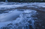 givre sur la route du volcan