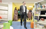 Jérôme Filippini, préfet de La Réunion à Saint-Pierre avec Michel Fontaine