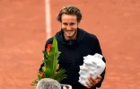 Lucas Pouille, vainqueur du tournoi de Budapest, le 30 avril 2017
