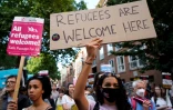 Manifestation contre les expulsions de migrants du Royaume-Uni vers le Rwanda, le 13 juin 2022 à Londres