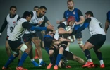 Le XV de France à l'entraînement à Marcoussis, le 11 novembre 2020