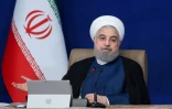 Photo fournie par la présidence iranienne montrant Hassan Rohani lors d'une réunion de son cabinet le 20 septembre 2020 à Téhéran