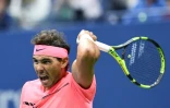 L'Espagnol Rafael Nadal lors de son match du 3e tour de l'US Open face à l'Argentin Leonardo Mayer, le 2 septembre 2017 à New York