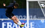 L'attaquant français Antoine Griezmann lors d'un entraînement à Clairefontaine-en-Yvelines près de Paris, le 17 juin 2016