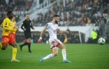 Le milieu de terrain brestois Franck Honorat ouvre le score face à Lens, lors de la 27e journée de Ligue 1, le 5 mars 2022 au Stade Bollaert-Delélis