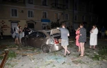 Une voiture endommagée par une frappe de missile russe, le 23 juillet 2023 à Odessa