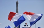 Le candidat Reconquête! à la présidentielle française Eric Zemmour en meeting au Trocadéro à Paris, le 27 mars 2022