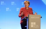 La chancelière Angela Merkel s'exprime devant des entrepreneurs allemands à Berlin, 22 novembre 2018
