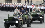 Emmanuel Macron et le général Francois Lecointre lors de la parade du 14 juillet en 2020 à Paris