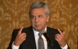 Le président équatorien Lenin Moreno lors d'une conférence de presse à Quito, le 4 octobre 2017
