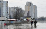 Inondations dans la ville russe d'Orenbourg le 13 avril 2024