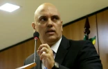 Le ministre brésilien de la Justice Alexandre de Moraes, le 21 juillet 2016 à Brasilia lors d'une conférence de presse