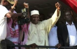 Capture d'une vidéo AFP d'Adama Barrow le 2 décembre 2016 à Banjul après son élection à la présidentielle