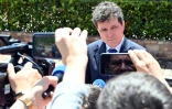 Le président roumain Nicusor Dan s'exprime devant la presse le 5 juin 2026 à Tivat (Monténégro)