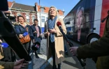 Marine Le Pen, candidate RN à l'élection présidentielle, à Henin Beaumont (nord de la France) le 22 mars 2022