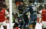 Le capitaine du Havre Arouna Sangante vient d'offrir l'égalisation à son équipe à Reims, le 19 janvier 2025 