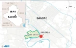 Carte du centre de Bagdad localisant l'attentat suicide qui a fait au moins 119 morts 